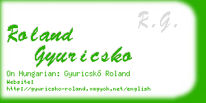 roland gyuricsko business card